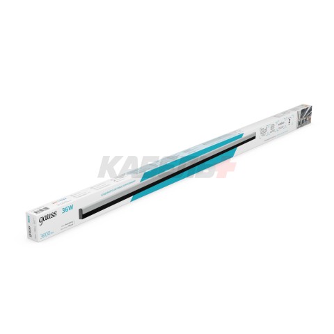 Св-к светодиодный матовый Gauss IP40 1190x60x36мм 36W 3600Лм 4000K Shop Lighting черный 1/20
