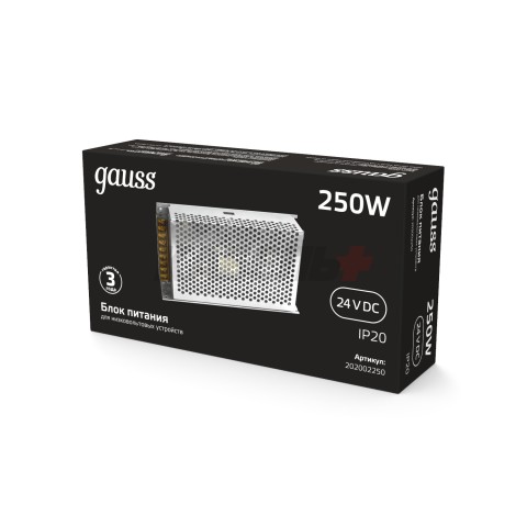Блок питания Gauss 250W 24V IP20 1/36