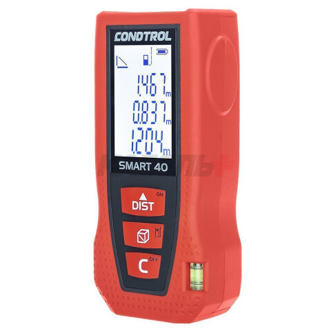Дальномер лазерный SMART 40 (Красный / 40 м / +- 1,5 мм / 2хААА / Чехол), CONDTROL
