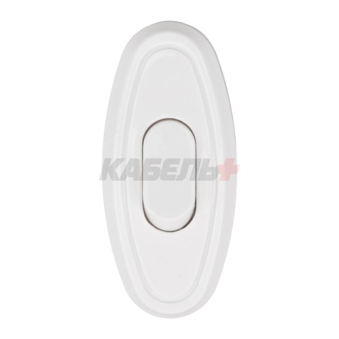 Выключатель-кнопка 6А 250ВON-OFF на электропровод для настольной лампы/бра бел.  36-3016