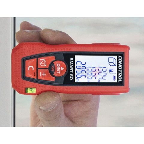 Дальномер лазерный SMART 60 (Красный - 60 м / +- 1,5 мм / 2хААА / Чехол), CONDTROL