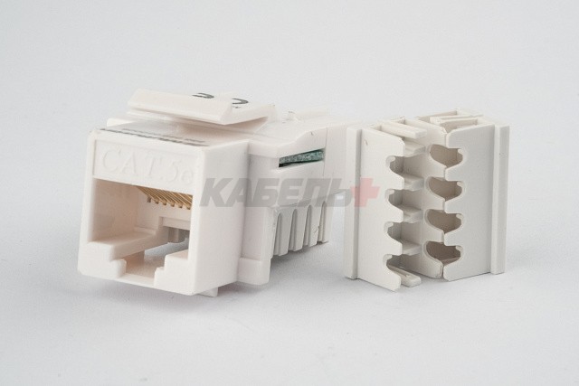 45X45 - коннектор RJ-45 cat 5e Keystone, UTP
