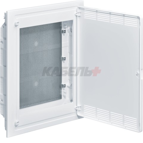 Щит скрытой установки Multimedia (507х426х72), IP-40 // Hager - Golf (Белая дверь с перфорацией)