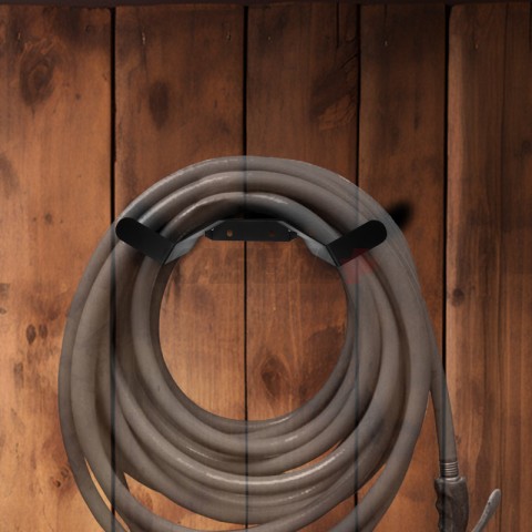 Держатель садовый для хранения поливочного шланга, настенный, черный REXANT