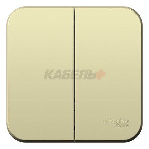 BLANCA О/У 2-клавишный ВЫКЛЮЧАТЕЛЬ (сх.5) ИЗОЛ.ПЛ., 10А, 250В, БЕЖЕВЫЙ