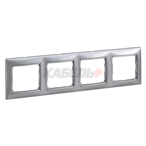 VALENA DIY Рамка 4-местная алюминий