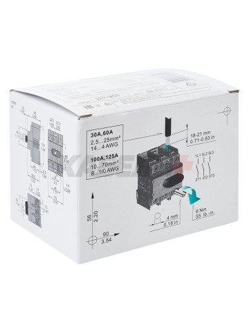 Выключатель-разъединитель модульный ВРМ-2 3P 100А IEK