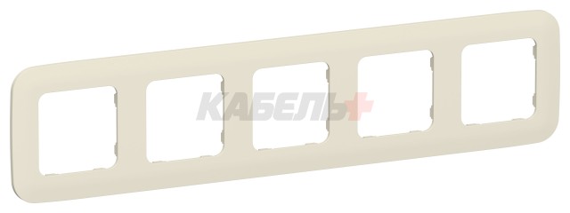 FLITE Рамка 5-местная РУ-5-А-ФлСл сливочный IEK