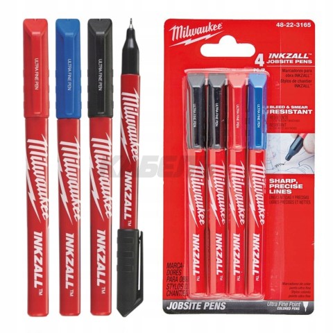 Ручки INKZALL Fine Tip Цветные (4шт) Milwaukee