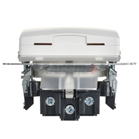 BRITE Розетка 1-местная с заземлением с защитными шторками и крышкой 16А IP44 РСбш10-3-44-БрАБ арктический белый IEK