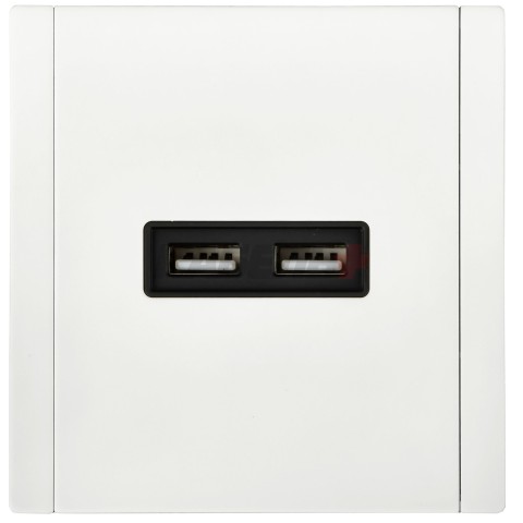 FORTE&PIANO Розетка USB A+A 3,1А FP249M металл белый IEK