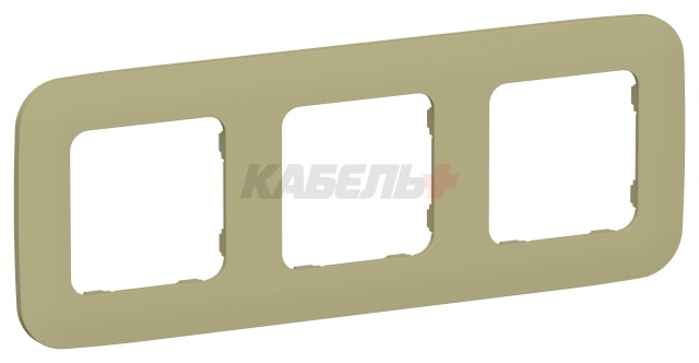 FLITE Рамка 3-местная РУ-3-А-ФлО оливковый IEK