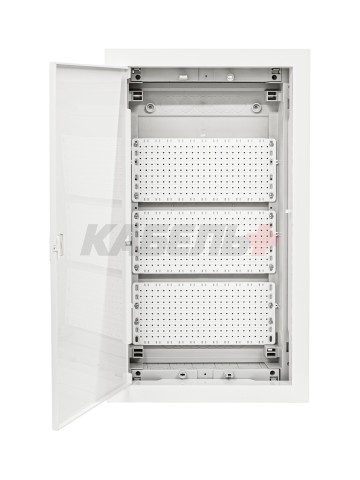 U36FPW IT PL, Щит встраиваемый мультимедийный, 3 ряда, белая дверца, IP40