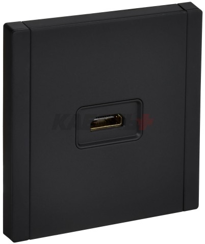 FORTE&PIANO Розетка HDMI FP140M металл черный IEK
