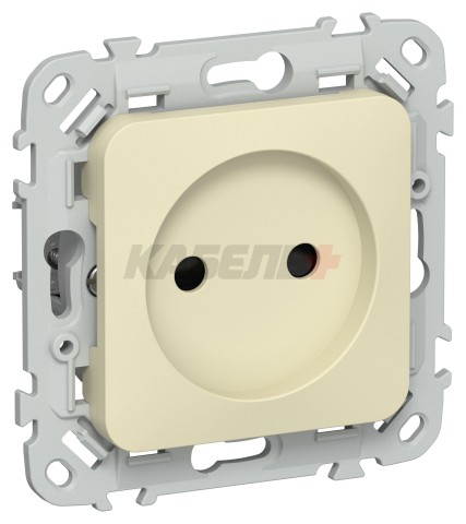 FLITE Розетка без заземления с защитными шторками 10А РСш01-0-ФлН навахо IEK