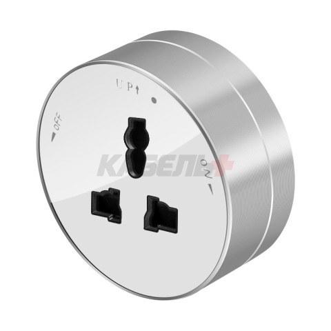 MULTITRACK Розетка универсальная круглая 13 А/250 В БЕЛЫЙ