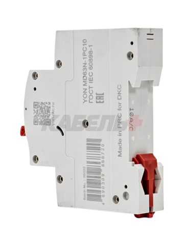 Автоматический выключатель YON max типа MD63N, 6кА, 1 полюс, хар-ка C, 10А DKC