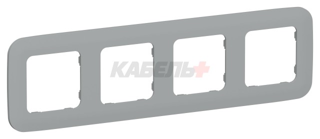 FLITE Рамка 4-местная РУ-4-А-ФлС серый IEK