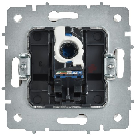 BRITE Розетка компьютерная RJ45 кат.6 РК11-БрАБ арктический белый IEK