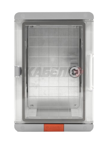 Пластиковый корпус 300х200х130 (ВхШхГ) прозрачная дверь, с монтажной платой, Design Pro Series IP67