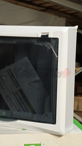 Щит навесной ECO BOX мультимед, TS35+1x МП перф.118x270mm, дымчатая пласт. дверь, белый RAL9003, 434x354x105mm, IP40