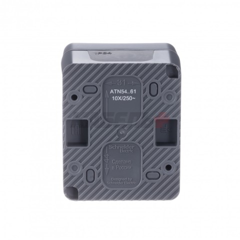 ATLASDESIGN PROFI IP54 О/У 1-клавишный ПЕРЕКЛЮЧАТЕЛЬ, сх.6, 10АХ, АНТРАЦИТ