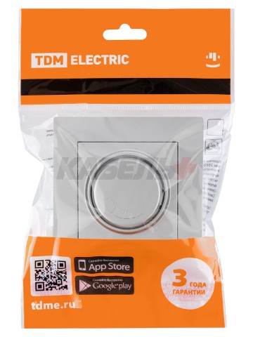 Светорегулятор 300 Вт серебр. металлик "Сенеж" TDM