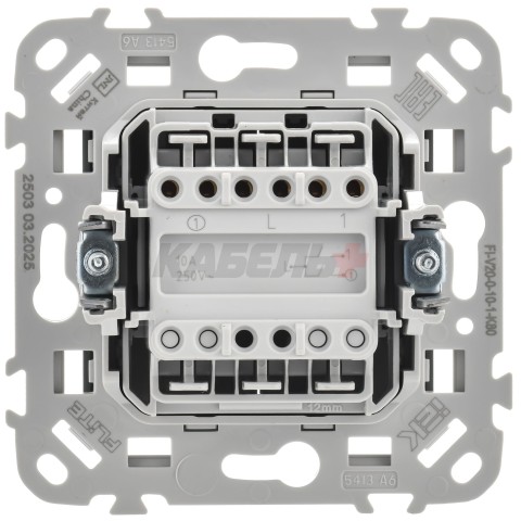 FLITE Выключатель 2-клавишный 10А ВС12-1-0-ФлМА мокрый асфальт IEK