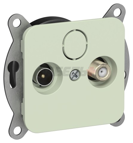 FLITE Розетка 2-местная TV+SAT экранированная проходная РТВс-2-1-2-ФлП панг IEK