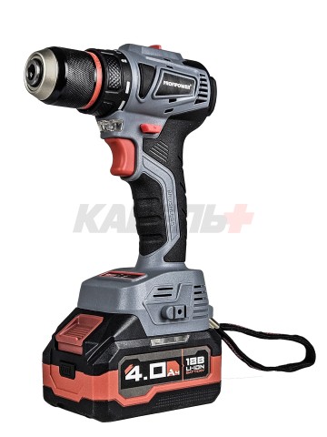 Аккумуляторный бесщеточный E0247 НАБОР 3в1 PROFIPOWER ProfiSet-3E18 (Li-ion-2шт, 4Ач, З/У, кейс, E0080,T0056, T0058)