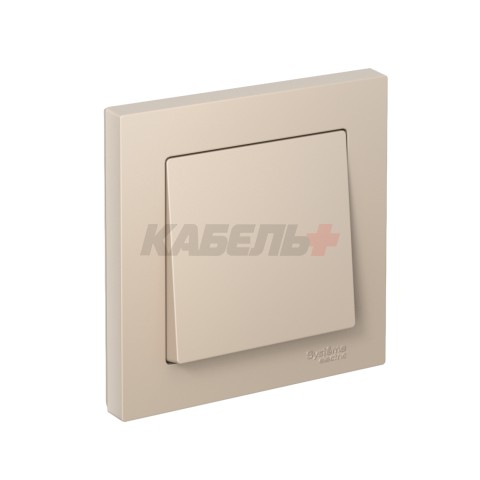 ATLASDESIGN 1-клавишный ВЫКЛЮЧАТЕЛЬ, сх.1, 10АХ, в сборе, быстрозажим. клем., ПЕСОЧНЫЙ