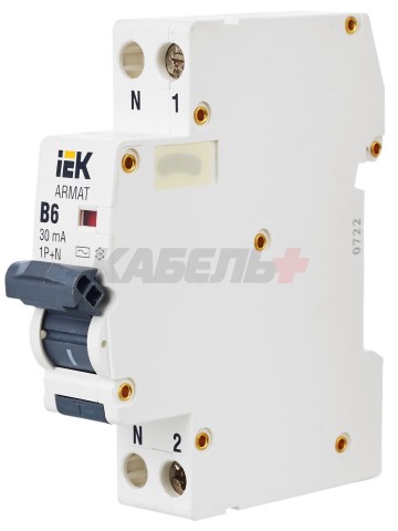 ARMAT Дифавтомат B06S 1P+NP B6 30мА тип AC (18мм) IEK