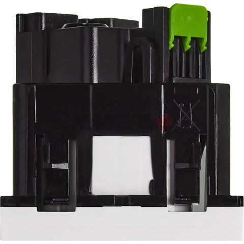 Розетка 45град с заземляющим контактом без защитной шторки и безвинтовым зажимом (2 модуля) белая