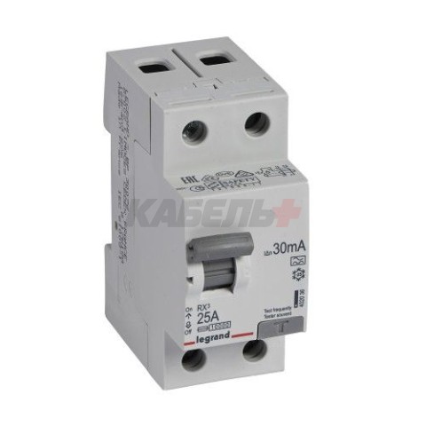 УЗО Legrand RX3 2P 25A 30mA 10kA 2M тип А.