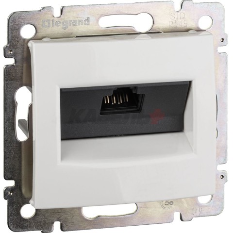 VALENA Розетка компьютерная RJ45 категория 5Е UTP с захватами белый