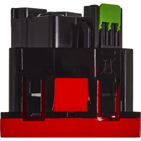 Розетка 45град с заземляющим контактом без защитной шторки и безвинтовым зажимом (2 модуля) красная