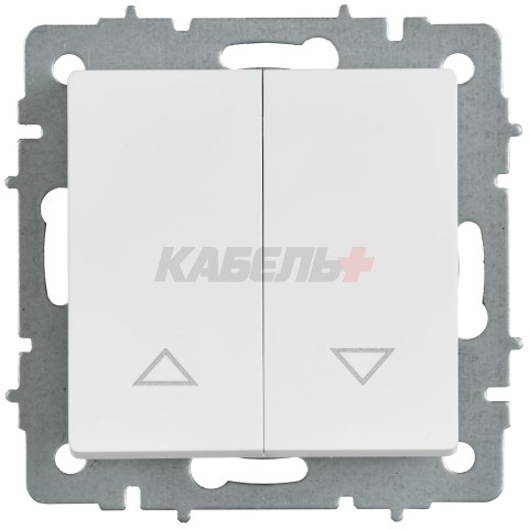 BRITE Выключатель жалюзи 10А ВС10-1-5-БрАБ арктический белый IEK