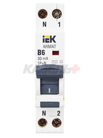 ARMAT Дифавтомат B06S 1P+NP B6 30мА тип AC (18мм) IEK