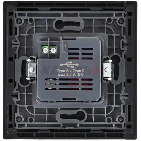 FORTE&PIANO Розетка USB A+C 3,1А FP650M металл шампань IEK