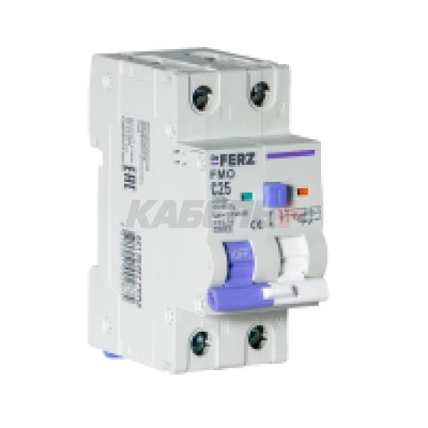 FMO-EM-1P+N 25A 30mA 10kA тип A, х-ка C, 2M Дифавтомат