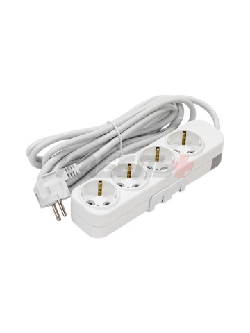 EL-BI,Myra,удлинитель 4гн3м с/з белый,527-010203-421