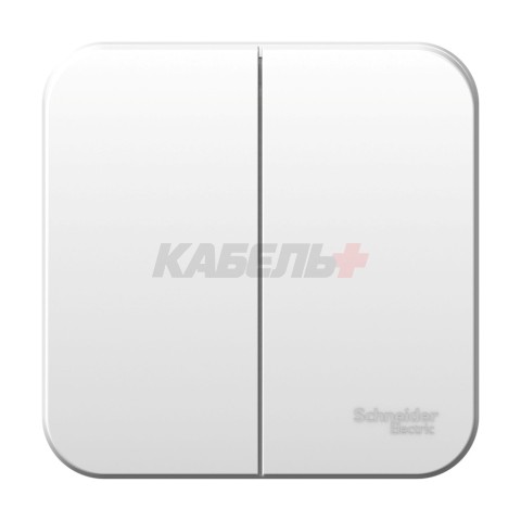 BLANCA О/У 2-клавишный ВЫКЛЮЧАТЕЛЬ (сх.5) ИЗОЛ.ПЛ., 6А, 250В,БЕЛЫЙ