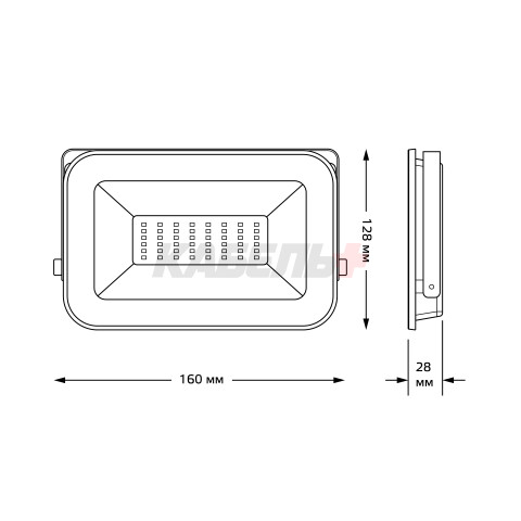 Прожектор Gauss Qplus 30W 3600lm 6500K 175-265V IP65 черный LED 1/10