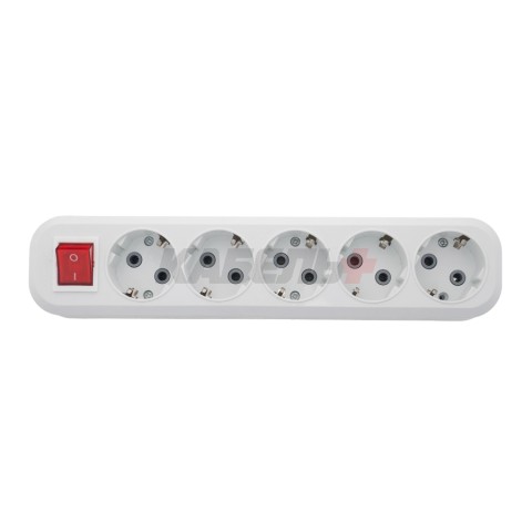 Розеточная колодка GSB-16-5-G-S-IP20 Classic, 16А, 5 мест, c/з, c/в, IP20, 1/50
