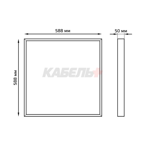 Светильник офисный Gauss MiR 30W 3000lm 4000K IP40 588*588*50мм Грильято опал планки LED 1/1