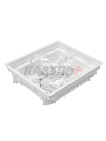 U12ES IT PL, Щит встраиваемый мультимедийный, 1 ряд, металл. дверца со слотами для охлаждения, IP30