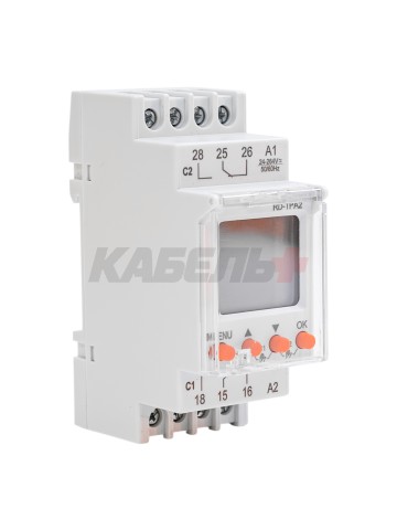 Цифровой таймер RD-TPA2, 2CO, 16A(250VAC), 24_264VAC/DC, астрономическая годовая программа, русское меню, LCD, 2M