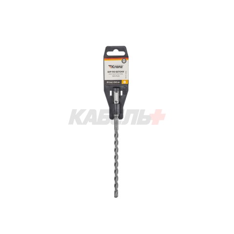 Бур по бетону 8x260x200мм, крестовая пластина, SDS PLUS KRANZ