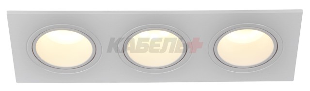 LIGHTING Светильник 4103 встраиваемый под лампу 3хMR16 квадрат пластиковый белый IEK