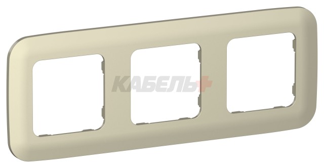 FLITE Рамка 3-местная РУ-3-А-ФлШ шампань IEK